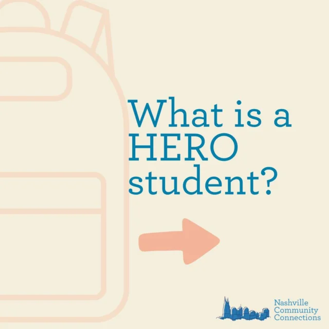 What is a McKinney-Vento student (also locally referred to as HERO students in Nashville)?
At HERO, we work to provide necessary resources, supports and referrals to help homeless children and youth to be successful in school and have a positive school experience💙
Learn all about who classifies as a HERO student and how you can help today at https://zurl.co/gblHD